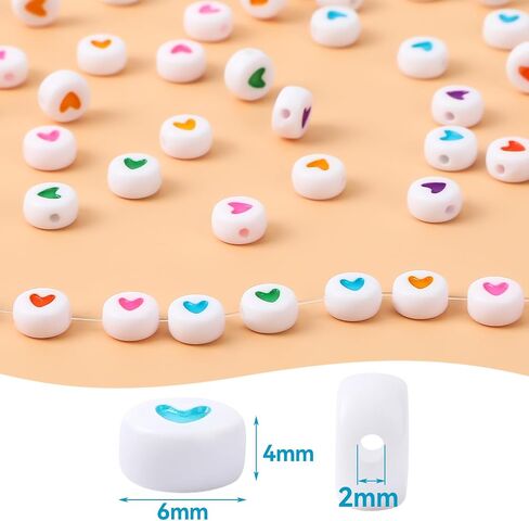 Augshy 700Pcs Star Pony Beads, Large Hole Star Shape Spacer Beads Rainbow Beads for Birthday 4th of July Pride Party Decorate Jewelry Making Necklace Friendship Hair Beads in Kuwait