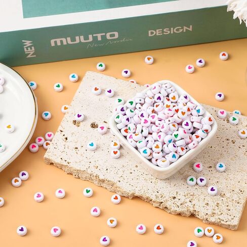 Augshy 700Pcs Star Pony Beads, Large Hole Star Shape Spacer Beads Rainbow Beads for Birthday 4th of July Pride Party Decorate Jewelry Making Necklace Friendship Hair Beads in Kuwait