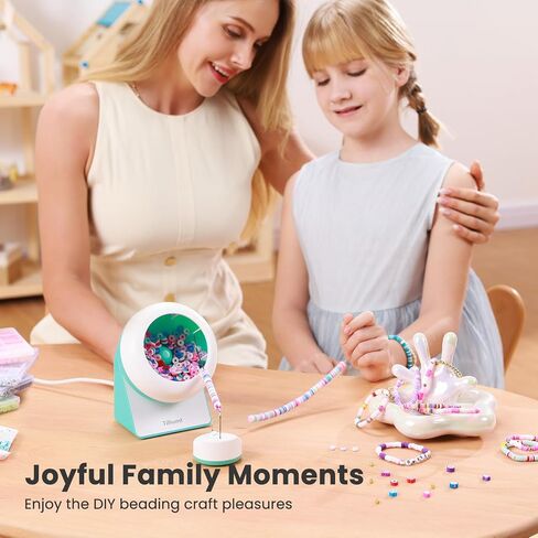 Tilhumt Clay Bead Spinner, Electric Bead Spinner for Jewelry Making, Friendship Bracelets Maker with Needle and Elastic String, Gift for Girls, Patent Design, Pink (Beads Not Included) in Saudi Arabia