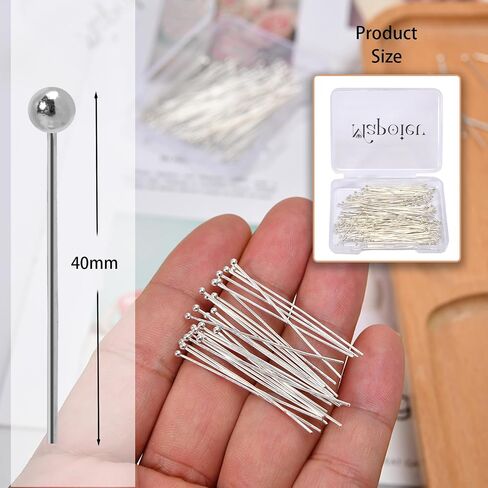 100pcs 50mm 14K Gold Filled Ball Head Pins DIY Crafts Beads Charms Earring Bracelet Jewelry Making Accessories Supplies in Kuwait