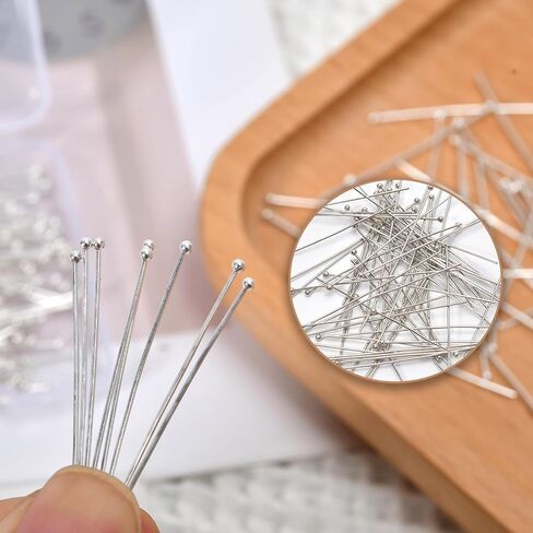 100pcs 50mm 14K Gold Filled Ball Head Pins DIY Crafts Beads Charms Earring Bracelet Jewelry Making Accessories Supplies in Kuwait