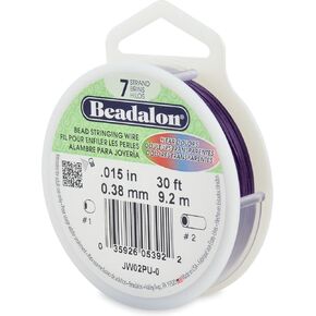 Beadalon 7 Strand Strand Stafless Bead Bead Writing ، 0.015 in / 0.38 mm ، bright ، 30 ft / 9.2 m in Kuwait