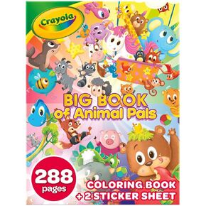 Crayola Epic Book of Awesome Coloring Book (288pgs), Animal Coloring Pages, Glitter Stickers, Travel Activity, Gift for Kids, Ages 3+