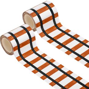 Black Track Tape,Toy Car Tape Track for Kids,Race Cars Decorations for Kids Birthday Party, 2.4" x 33' Each Roll