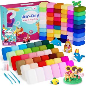 Air Dry Clay 66 Color ، طين النمذجة للأطفال ، طين Magic Magic Clay ، مصبوب الطين مع أدوات النحت ، هدايا ناعمة وفائقة الخفيفة والفنون والحرف اليدوية للأطفال Boys Girls Kids. in Kuwait
