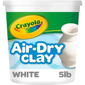 Crayola Air Dry Clay للأطفال (5 رطل) ، دلو قابل لإعادة الاستخدام من Terra Cotta Clay للنحت ، وتوازم الفنون والحرف السائبة ، الأعمار 3+