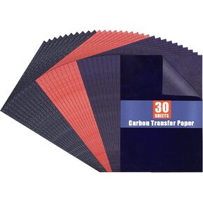 Carbon Paper for Tracing Graphite Transfer-Paper - PSLER 30 Pcs Black Graphite Paper for Tracing Drawing Patterns on Wood Projects Canvas Fabric Artist Lettering Sketch Drawing A4 8.27 X 11.81 Inch