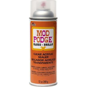 Mod Podge Spray Acrylic Sealer that is Specifically Formulated to Seal Craft Projects, Dries Crystal Clear is Non-Yellowing No-Run and Quick Drying, 12 ounce, Gloss