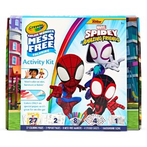 Crayola Spiderman Color Wonder Coloring Set, 18 Spiderman Mess Free Coloring Pages for Toddlers, Spiderman Toys, Gifts for Kids