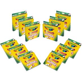 Crayola Broad Line Markers (12pks), Bulk Markers for School, Coloring Markers for Kids, Must Have Classroom Supplies for Teachers