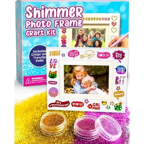 PURPLE LADYBUG Decorate Your Own Picture Frame Craft Kit – Easter Craft for Kids Ages 8-12, Birthday Gift & DIY Mosaic Frame Craft for Girls Ages 6-8, Fun Arts & Crafts for 7-Year-Old Girls