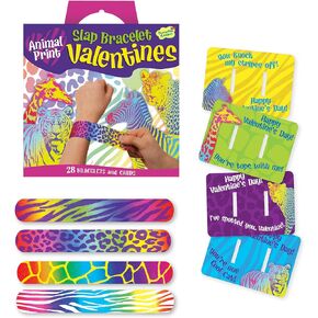 Peaceable Kingdom Valentines Cards for Kids Classroom, Set of 28 Valentines Day Gifts - Sticky Hands