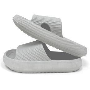 Cloud Slippers for Women and Men, Comfort Pillow Slippers Thick Sole House Slides Sandals Lightweight Cloud Slides Quick Drying Shower Shoes Soft Pillow Slides for Indoor Outdoor Shower
