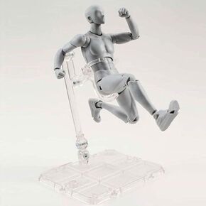 AXITWXIT Body Kun Artist Manikin Figure Drawing Supplies Drawing Tools, Mannequin for Artists Drawing Figures Model for Sketching, Painting, Artists Male (Grey-Body KUN)