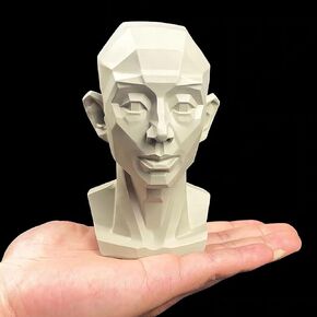 Generic Planar Head Model for Artists Learn Planes of Face, Human Manikin Head for Medical and Artistic Drawing Skecthing Painting, Color White (Large)