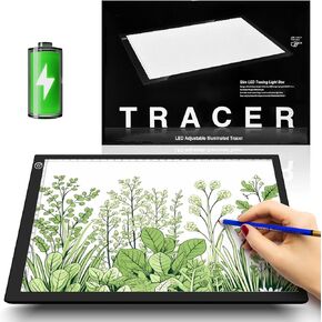 A4 LED Light Box 9x12 Inch Light Pad Only 5mm Ultra-Thin USB Power Light Table for Tracing