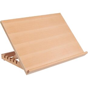 SoHo Urban Artist Extra Large 19.75" x 29.5" Adjustable Portable Drawing Board Stand Easel, 5 Positions, Natural Beechwood Finish