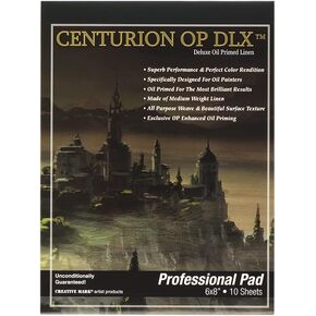 Centurion Deluxe Oil Primed Linen Pad (9x12 in) 10 Sheets per Pad –11 oz. No Bleed Pages, Lightweight, Easy to Travel Canvas Pad - Art Pad for Plein Air Painting