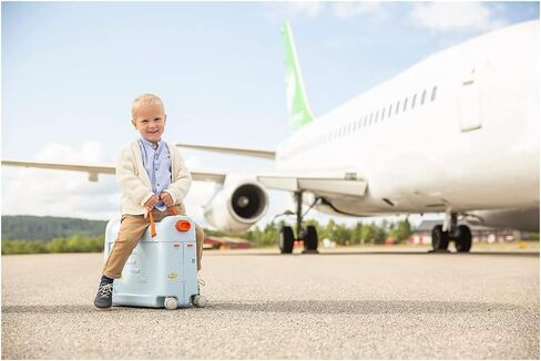 Stokke JetKids BedBox, Midnight Grey - Ride-On Suitcase for Kids 2-7 Years Old (up to 77 lbs) - Transforms Into Bed - Includes Mattress, Decorative Stickers & Adjustable Carrying Strap in Saudi Arabia
