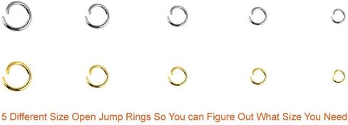 Paxcoo 1200Pcs Open Jump Rings and Lobster Clasps Jewelry Findings Kit with Pliers for Jewelry Making (Silver and Gold) in Kuwait