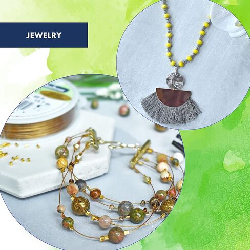 Beadalon 7 Strand Strand Stafless Bead Bead Writing ، 0.015 in / 0.38 mm ، bright ، 30 ft / 9.2 m in Kuwait