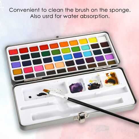 Grabie Watercolor Paint Set, Great for Painting, 50 Colors, Detail Paint Brush Included, Art Supplies, for Artists, Amateur Hobbyists and Painting Lovers in Saudi Arabia