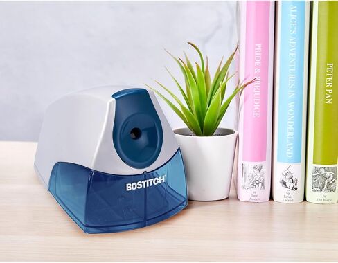 Bostitch Office Personal Electric Pencil Sharpener, Powerful Stall-Free Motor, High Capacity Shavings Tray, Blue in Saudi Arabia