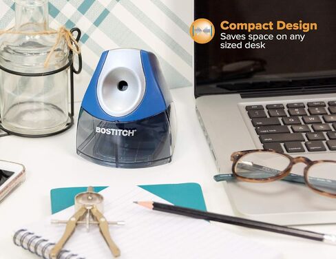 Bostitch Office Personal Electric Pencil Sharpener, Powerful Stall-Free Motor, High Capacity Shavings Tray, Blue in Saudi Arabia