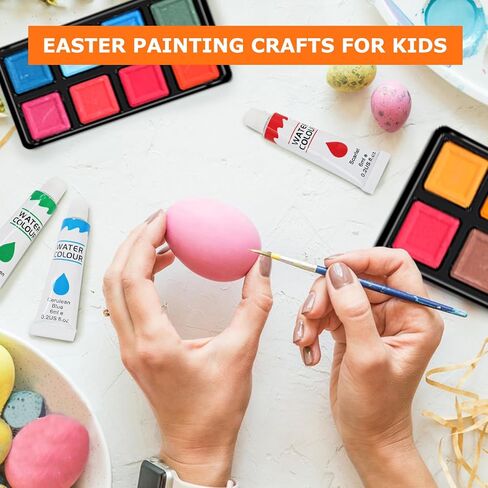 Soucolor Acrylic Paint Brushes Set, Easter Basket Stuffers, 20Pcs Round Pointed Tip Artist Paintbrushes for Acrylic Oil Watercolor Canvases Rock Body Face Nail Miniature Detailing Drawing Art Supplies in Kuwait