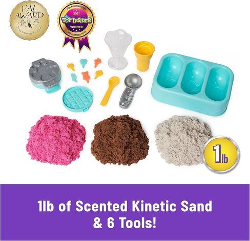 Kinetic Sand, Ice Cream Scents 3-Pack with 2lbs Scented Play Sand (Strawberry, Chocolate & Vanilla), Sensory Toys for Kids Ages 3 and up in Saudi Arabia