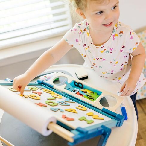 Melissa & Doug Deluxe Double-Sided Tabletop Easel (Arts & Crafts, 42 Pieces, 17.5" H x 20.75" W x 2.75" L, Great Gift for Girls and Boys - Best for 3, 4, 5 Year Olds and Up),Gold in Saudi Arabia