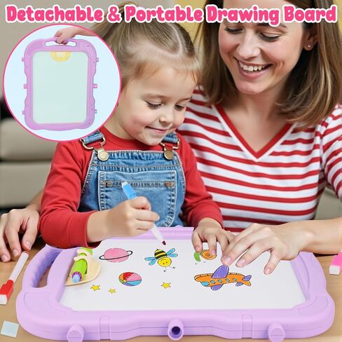 Easel for Kids Double-Sided Art Drawing Board Toys 3 4 Year Birthday Gifts in Saudi Arabia