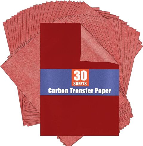 Carbon Paper for Tracing Graphite Transfer-Paper - PSLER 30 Pcs Black Graphite Paper for Tracing Drawing Patterns on Wood Projects Canvas Fabric Artist Lettering Sketch Drawing A4 8.27 X 11.81 Inch in Kuwait