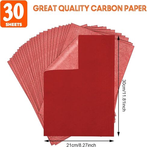 Carbon Paper for Tracing Graphite Transfer-Paper - PSLER 30 Pcs Black Graphite Paper for Tracing Drawing Patterns on Wood Projects Canvas Fabric Artist Lettering Sketch Drawing A4 8.27 X 11.81 Inch in Kuwait
