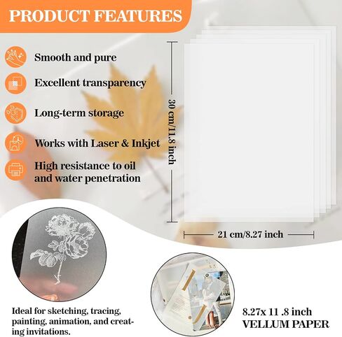 Carbon Paper for Tracing Graphite Transfer-Paper - PSLER 30 Pcs Black Graphite Paper for Tracing Drawing Patterns on Wood Projects Canvas Fabric Artist Lettering Sketch Drawing A4 8.27 X 11.81 Inch in Kuwait