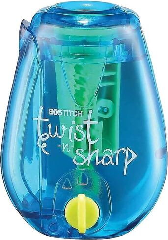 Bostitch Office Twist-N-Sharp Pencil Sharpener ، للأطفال وأقلام الرصاص الملونة ، ألوان متنوعة (PS1-ADJ) in Kuwait