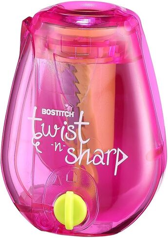 Bostitch Office Twist-N-Sharp Pencil Sharpener ، للأطفال وأقلام الرصاص الملونة ، ألوان متنوعة (PS1-ADJ) in Kuwait