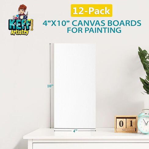Keff 24 -Pack Bulk Canvas للطلاء ، 6 من 5 × 7 ، 8x10 ، 9x12 ، 11x14 لوحات قماش للطلاء ، اللوازم الفنية للبالغين والأطفال - القماش القطني 100 ٪ للقطن للاكريليك ، الزيت ، الألوان المائية ، بيدا in Kuwait