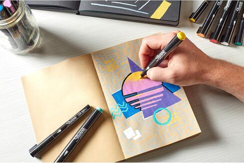 Sharpie Creative Paint-like Brush Tip Acrylic Markers, Assorted Colors, 12 Count, Perfect for Art and Craft Supplies in Saudi Arabia