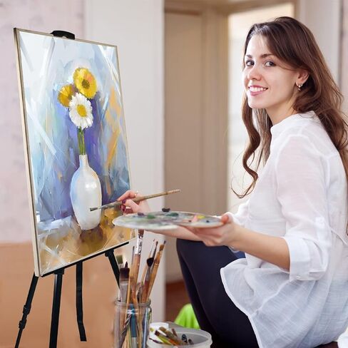 Art Painting Display Artist Easel Stand,Ns Jymb Portable Metal Adjustable Easels for Painting Canvases Height from 17 to 66 Inch - Carry Bag for Table-Top/Floor Displaying and Wedding Signs - Black in Saudi Arabia