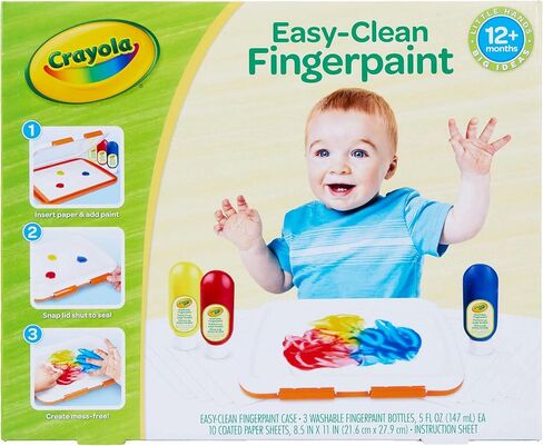 Crayola Washable Finger Paint Station, Mess Free Washable Finger Painting for Toddlers, Toddler Arts & Crafts, Sensory Activity, Easter Basket Stuffers, 1+ in Saudi Arabia