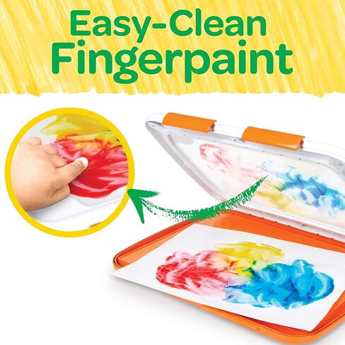 Crayola Washable Finger Paint Station, Mess Free Washable Finger Painting for Toddlers, Toddler Arts & Crafts, Sensory Activity, Easter Basket Stuffers, 1+ in Saudi Arabia