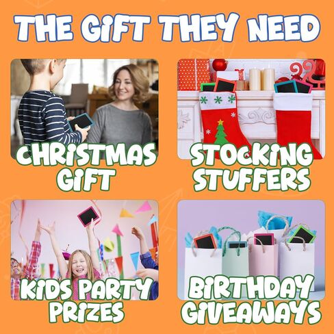 Mini Chalkboard for Kids - (Pack of 24) Goodie Bags Stuffers for Kids Mini Kids Chalkboard Each with 2 Chalk Sticks, and 1 Eraser for Boys and Girls,Toddler Party Favors Birthday Goodie Bags for Kids in Saudi Arabia