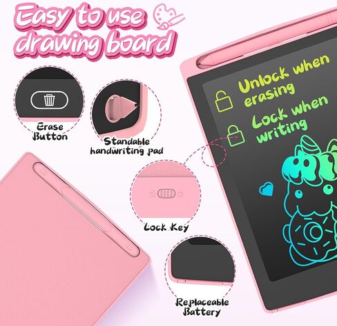 3 Pack LCD Writing Tablet, Colorful Toddler Drawing Tablet Doodle Board for Kids, Erasable Reusable Electronic Drawing Pad, LEYAOYAO Educational and Learning Toy for 3-6 Years Old Boy and Girl in Kuwait