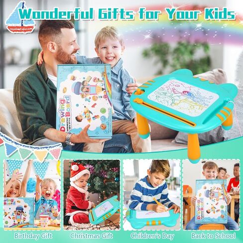 لوحة الرسم المغناطيسي للأطفال الصغار 1-3 ، ألعاب الأطفال الصغار 2-3 ، لعبة Magna Mess Free Doodle Board Pad Toy ، حفر ألعابًا تعليمية ملونة لـ 1 2 2 3 سنوات من الأولاد عيد ميلاد هدية عيد ميلاد in Kuwait