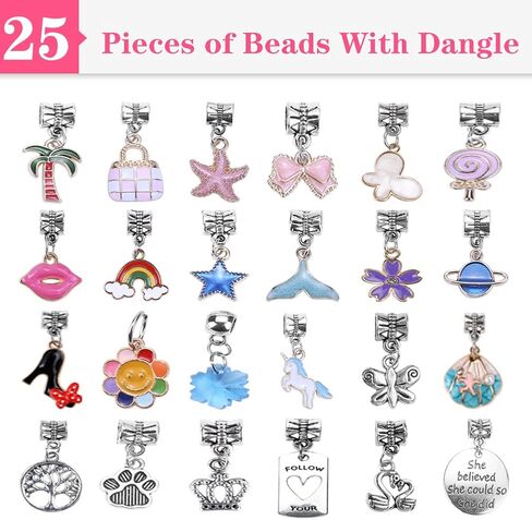 VICTLOV Charm Bracelet Making Kit, DIY Craft for Girls, Unicorn/Mermaid Crafts Gifts Set for Arts and Crafts for Girls Teens Ages 5-12 in Saudi Arabia