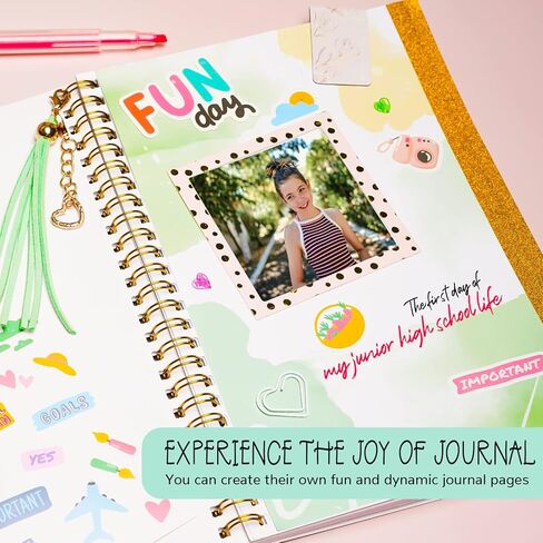 ABERLLS DIY Journal Kit for Girls, Birthday Gift for 6 7 8 9 10 11 12 Year Old Girl, Art Crafts Kits for Tween Teenage Kids, Scrapbook Diary Supplies Toy Set in Kuwait