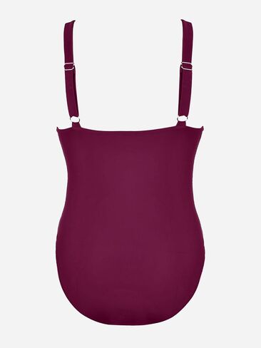 CUPSHE Women Swimsuit Plus Size One Piece Lace V Neck Ruched Front Tummy Control with Adjustable Wide Straps in Saudi Arabia