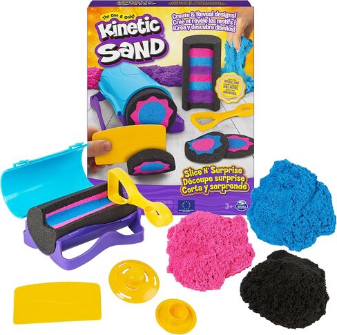 Kinetic Sand, Squish N’ Create Playset with 13.5oz Blue, Yellow & Pink Play Sand, 5 Tools, Sensory Toys for Kids Ages 3 and up in Kuwait