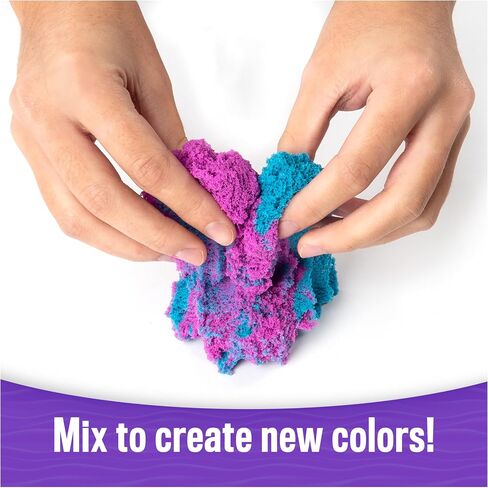Kinetic Sand, Squish N’ Create Playset with 13.5oz Blue, Yellow & Pink Play Sand, 5 Tools, Sensory Toys for Kids Ages 3 and up in Kuwait